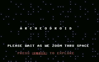 Archeodroid (Commodore 64) screenshot: Title