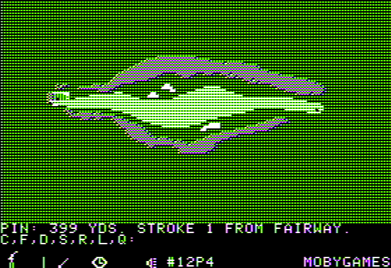 Golf's Best: St. Andrews - The Home of Golf (Apple II) screenshot: Starting Hole 14