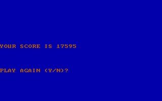 Archeodroid (DOS) screenshot: Final score