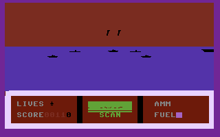 Sea Strike (Commodore 16, Plus/4) screenshot: Killed