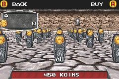 Mortal Kombat: Deadly Alliance (Game Boy Advance) screenshot: The Krypt where you can buy unlockables with koins