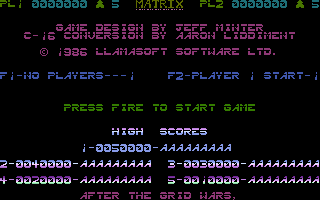 Matrix and Laserzone (1986) - MobyGames