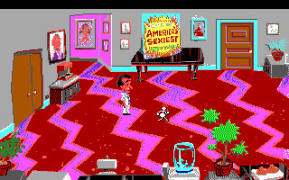 Leisure Suit Larry 5: Passionate Patti Does a Little Undercover Work (DOS) screenshot: The starting location (EGA/Tandy)