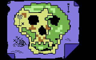Skull Island (Commodore 64) screenshot: Map of the Island