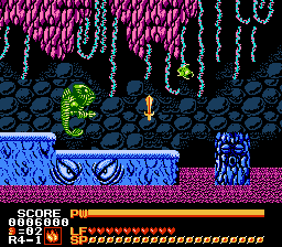 Astyanax (NES) screenshot: Round 4-1 MARSHY