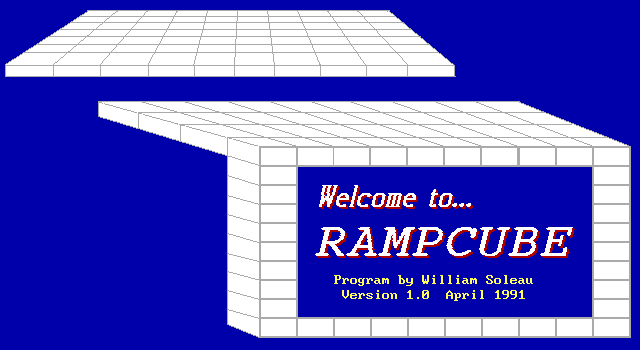 Rampcube (DOS) screenshot: The game's title screen