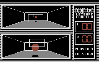 Room Ten (Commodore 16, Plus/4) screenshot: Here comes the ball