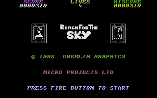 Reach for the Sky (Commodore 16, Plus/4) screenshot: Title Screen
