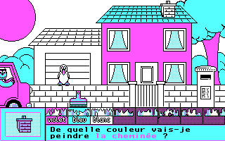 Fun School 4: for the under 5s (DOS) screenshot: Teddy's house (CGA/French version)