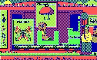 Fun School 4: for the under 5s (DOS) screenshot: Fun Train (CGA/French version)