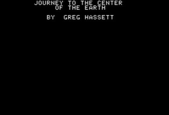 Journey to the Center of the Earth Adventure (Apple II) screenshot: Title Screen