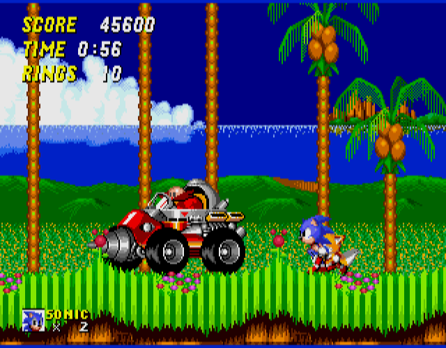Sonic the Hedgehog 2 (Wii) screenshot: Boss of the Emerald Hill Zone