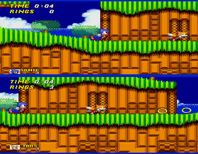 Sonic the Hedgehog 2 (Wii) screenshot: 2-players mode