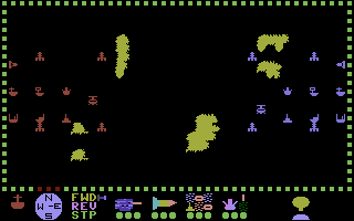 Battle (Commodore 16, Plus/4) screenshot: The battlefield