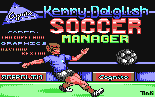 Kenny Dalglish Soccer Manager (Commodore 64) screenshot: Title screen