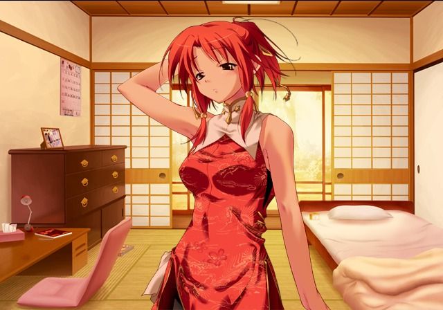 Ōka: Kokoro Kagayakaseru Sakura (PlayStation 2) screenshot: Talking to Natsuki before going to bed