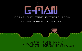 'g'man (Commodore 16, Plus/4) screenshot: Title Screen