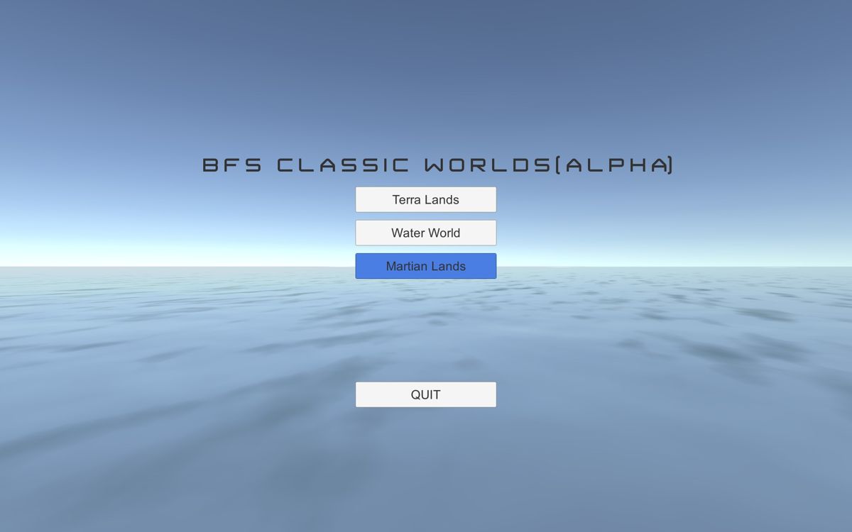 Birchian Flight Simulator (Windows) screenshot: Free Flight: There are three worlds to choose from