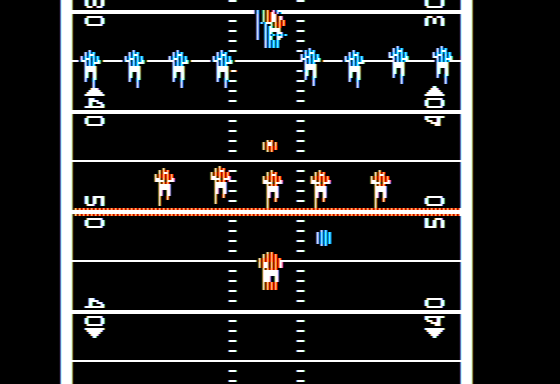 Quarterback (Apple II) screenshot: The Kickoff