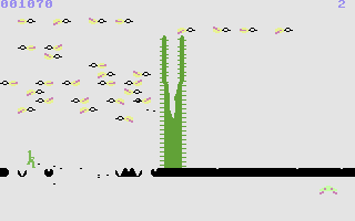 Kaktus (Commodore 16, Plus/4) screenshot: Above ground