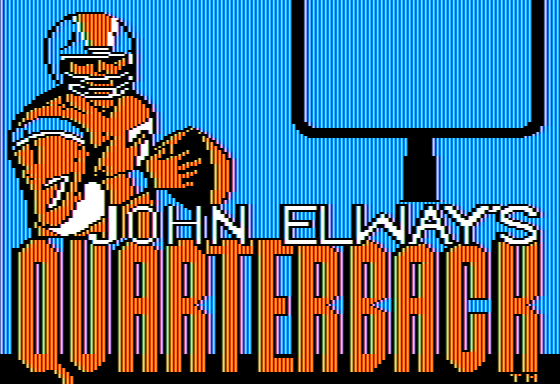 Quarterback (Apple II) screenshot: Title Screen