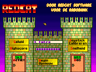 RedCat (DOS) screenshot: The main menu.