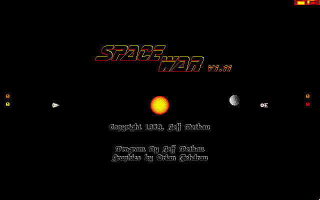 Space War (Amiga) screenshot: Title screen