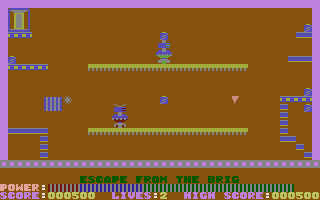 Leapin' Louie! (Commodore 16, Plus/4) screenshot: Killed
