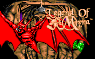 Legend of Myra (DOS) screenshot: Title Screen 2