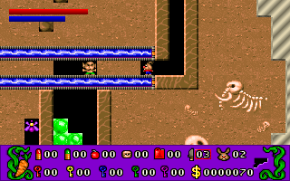 Legend of Myra (DOS) screenshot: Got to find a way past this guy.