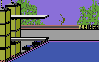 Summer Events (Commodore 16, Plus/4) screenshot: Platform Diving