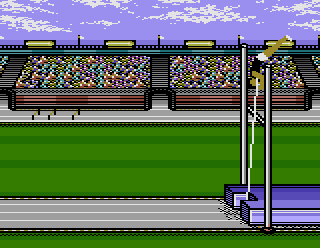 Summer Events (Commodore 16, Plus/4) screenshot: Pole Vault