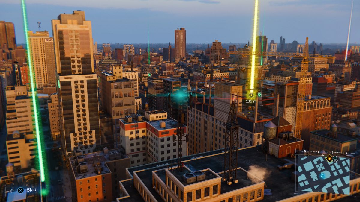 Marvel Spider-Man (PlayStation 4) screenshot: Activating towers will highlight the areas of interest
