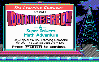 Super Solvers: OutNumbered! (DOS) screenshot: Title screen (EGA)
