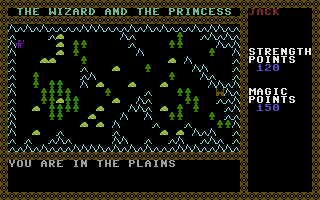 The Wizard and the Princess (Commodore 16, Plus/4) screenshot: Lets save the Princess