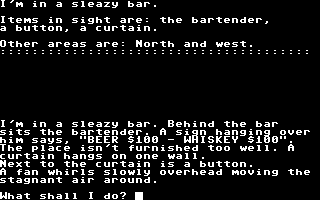 Softporn Adventure (Commodore 64) screenshot: Starting the game