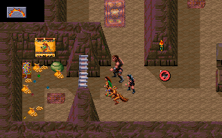 Dark Sun: Shattered Lands (DOS) screenshot: Whoa, look at all this treasure!..