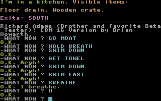 Sorcerer of Claymorgue Castle (Commodore 16, Plus/4) screenshot: Reached a kitchen