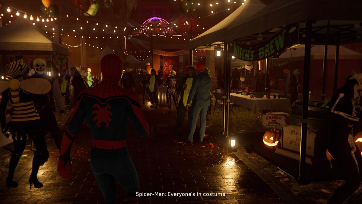 Marvel Spider-Man (PlayStation 4) screenshot: Costume party