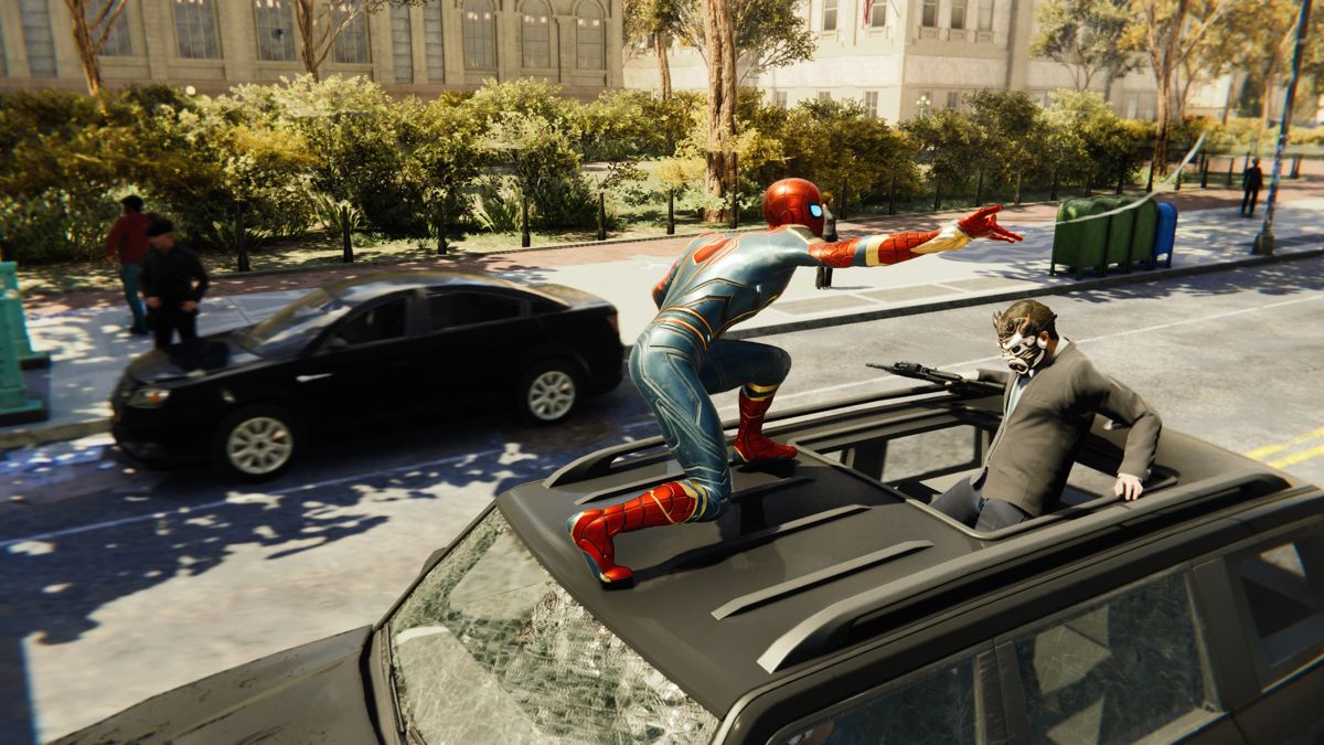 Marvel Spider-Man (PlayStation 4) screenshot: Spidey cannot easily forgive the reckless driving and endangerment