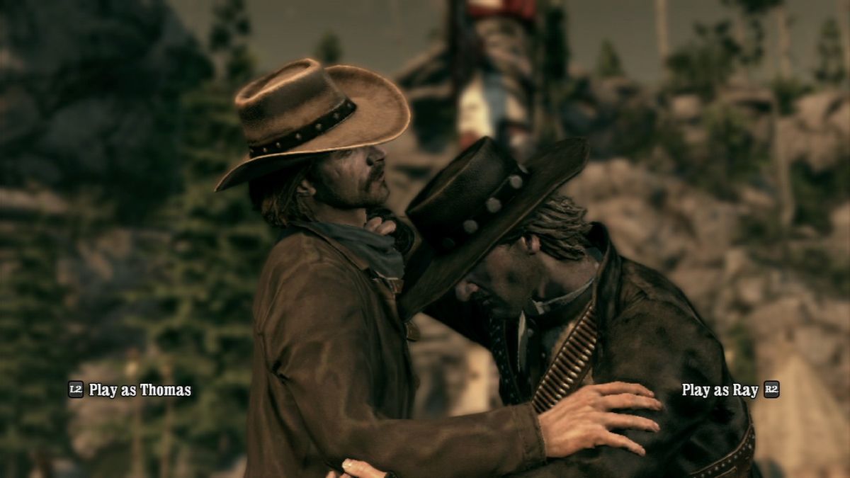 Call of Juarez: Bound in Blood (PlayStation 3) screenshot: You can choose between Thomas and Ray before the mission starts.