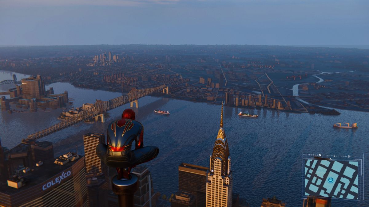 Marvel Spider-Man (PlayStation 4) screenshot: Skyscrapers provide the best view of the city