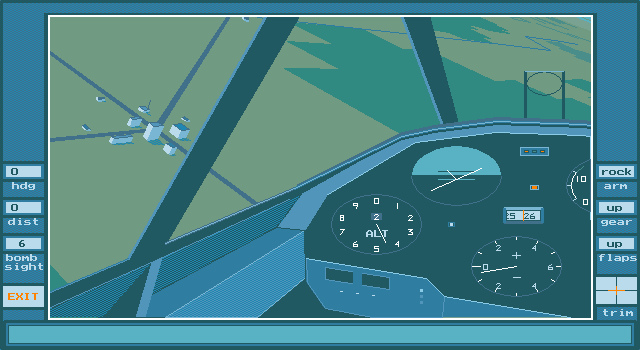 Flight Action (DOS) screenshot: 360 view