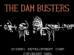 The Dam Busters (Coleco Adam) screenshot: Title screen