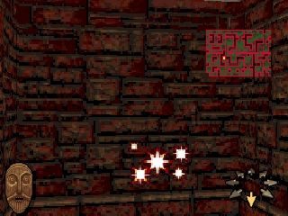 Ring Cycle (DOS) screenshot: Dead enemy can sometimes leave items behind: here we have one of the three kinds of fireballs for picking up