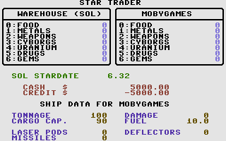 Commodore 16 Games Pack I (Commodore 16, Plus/4) screenshot: Star Trader