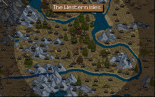 Ring Cycle (DOS) screenshot: Overworld map