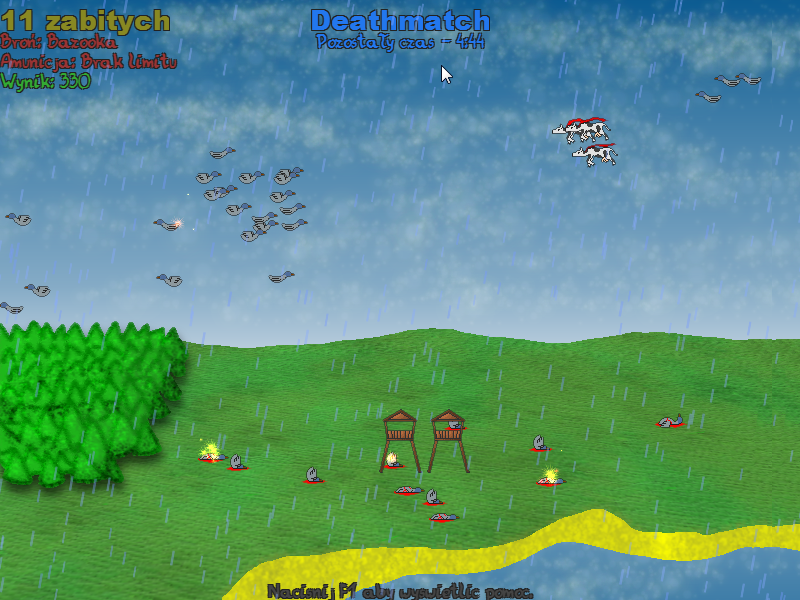 Crazy Hunt (Windows) screenshot: Flying cows!
