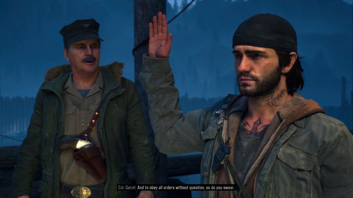 Days Gone (PlayStation 4) screenshot: Joining the militia