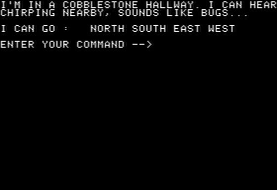 Journey to the Center of the Earth Adventure (Apple II) screenshot: Bugs are Near